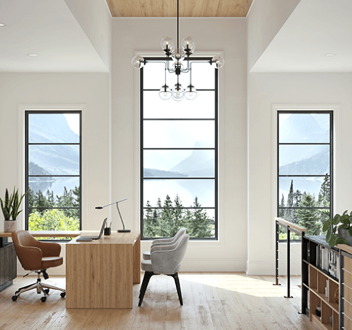 The luxury office setup room with glass windows Cheektowaga, NY