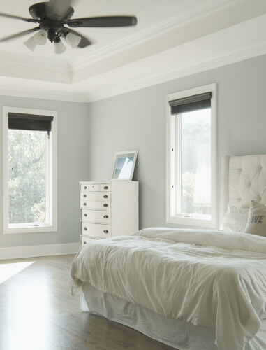 Infinity Casement white bedroom