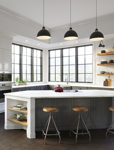 Marvin Elevate Casement windows in modern kitchen