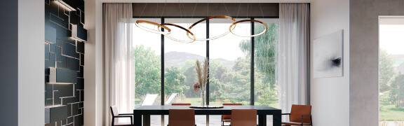 Marvin Modern Direct Glaze Picture Window Interior Dining Room Mob