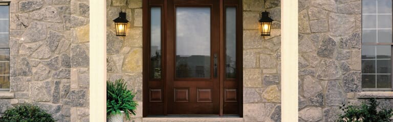 Big Brown door installed by Big L Windows and doors in New York