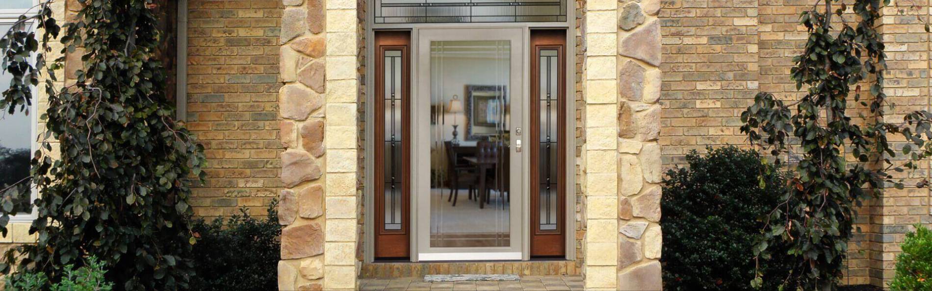 Provia Decorator Storm entry Door in home at Cheektowaga, NY