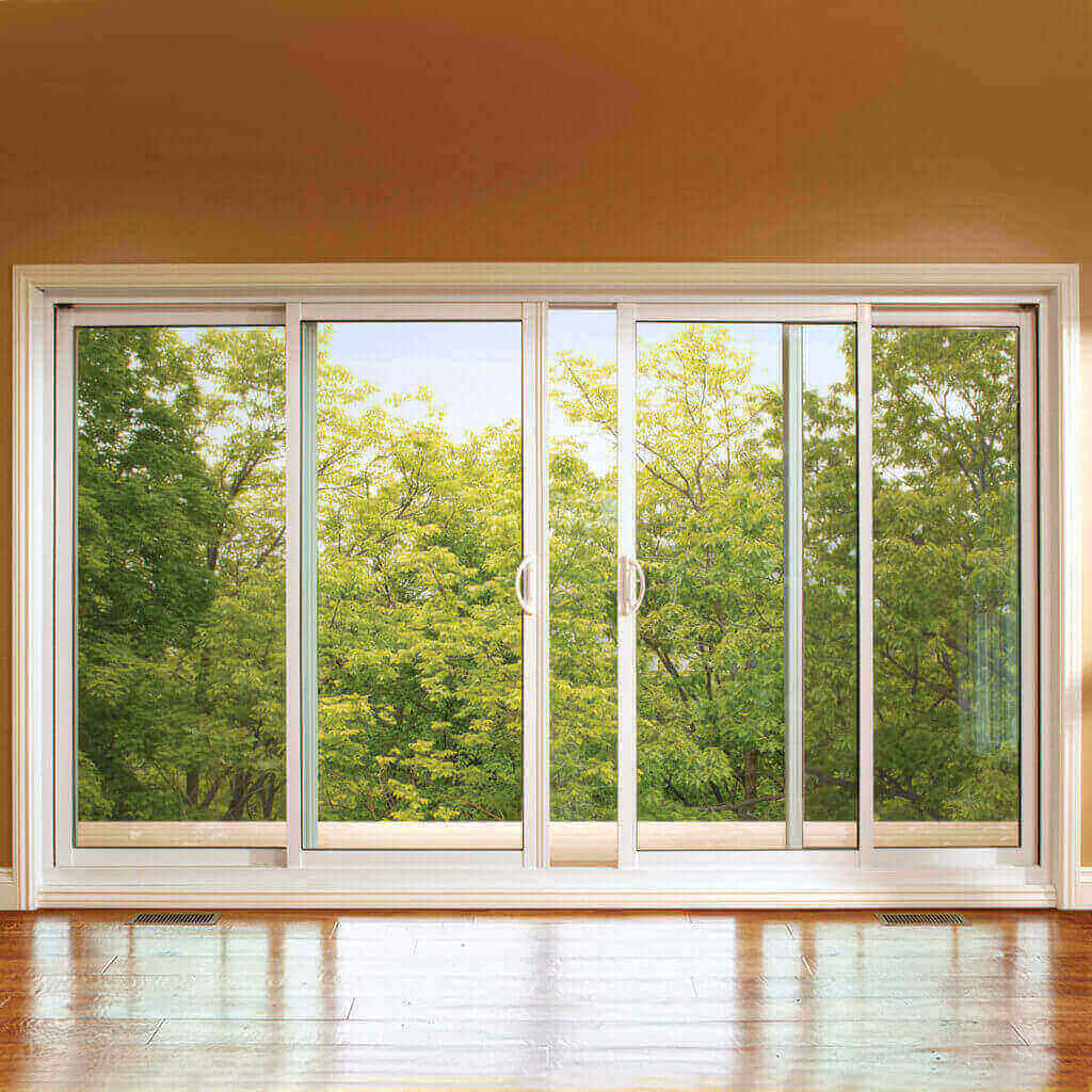 White Trim MI 4 Panel Door installed by Big L Windows & Doors in New York